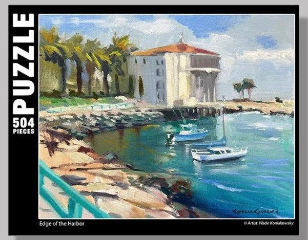 Edge of the Harbor Puzzle – Ocean Art by Koniakowsky