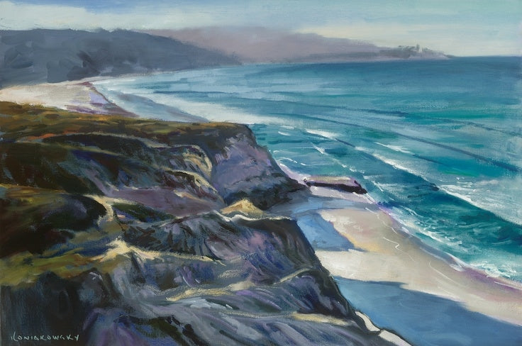 "Flat Rock, Torrey Pines"  The rugged and beautiful coastline of Torrey Pines State Beach in La Jolla, California.  