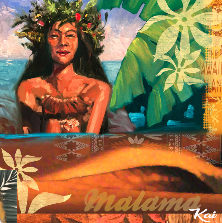 "Malama Kai”   Hawaiian for “Care for the ocean and the ocean will care for you.”  Giclee on canvas available in a number of sizes.    Originally painted in oil, this giclee is true to color and of the highest quality. Giclee on canvas, gallery-wrapped. 