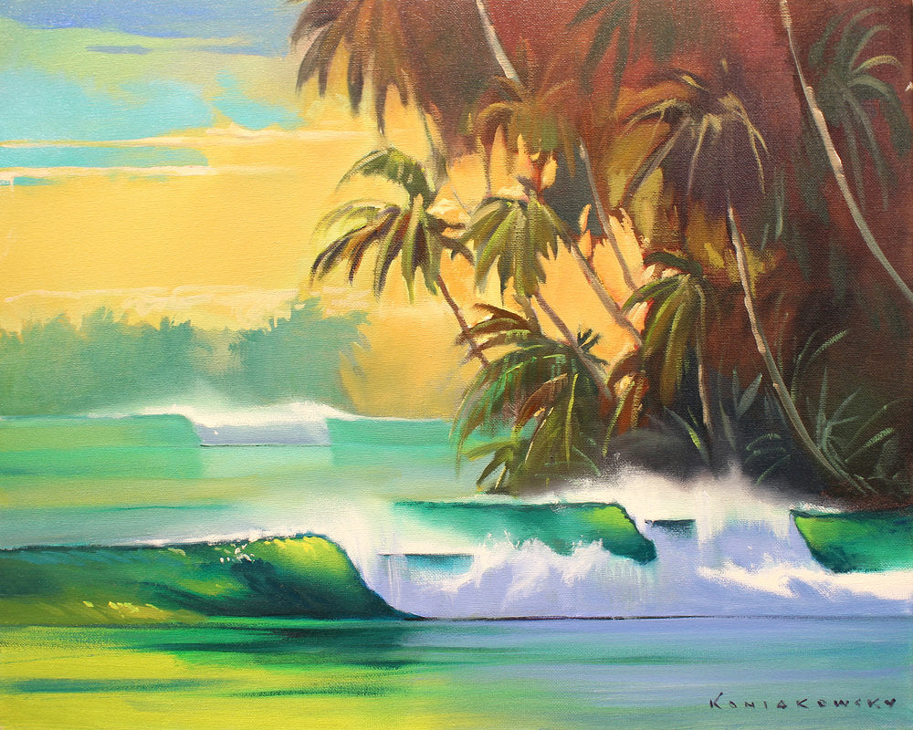 Jade Dream Waves and Palms