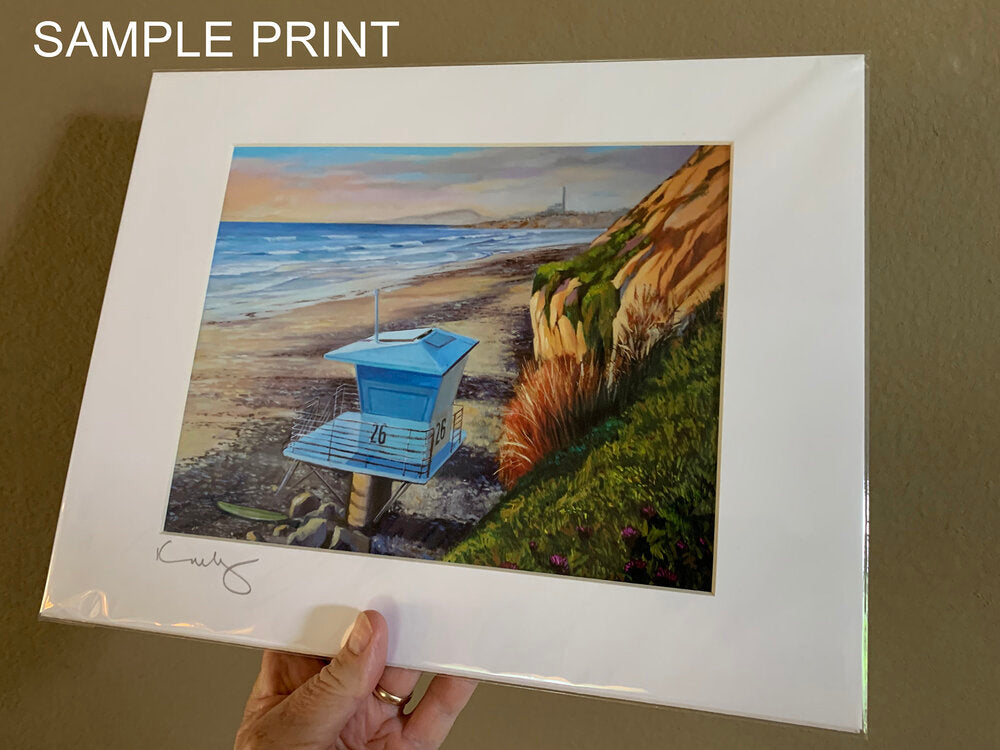 Image of a sample matted print layout in plastic. Image in this sample is not the same as the one sold here. 