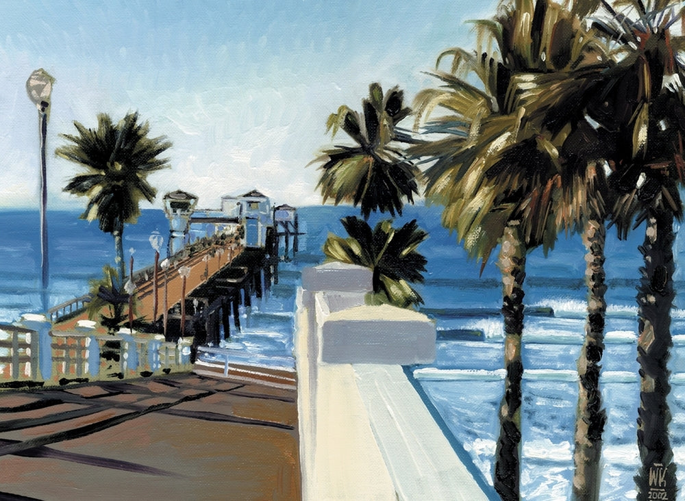 "Oceanside Pier" Stunning view of the Oceanside Pier in sunny Southern California. This is one of Wade’s most popular images.