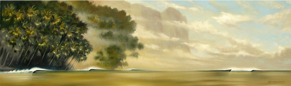 "Point Savage II" This dream-like wavescape of a lush tropical shore brings a sense of peace and calm to any environment.